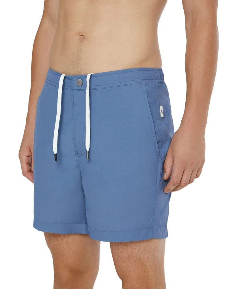 Calder Cotton & Nylon Regular Fit 6" Swim Trunks