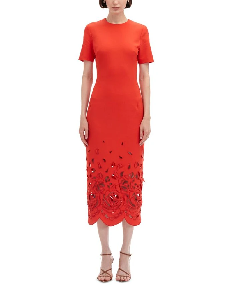 Rose Cut Out Midi Dress