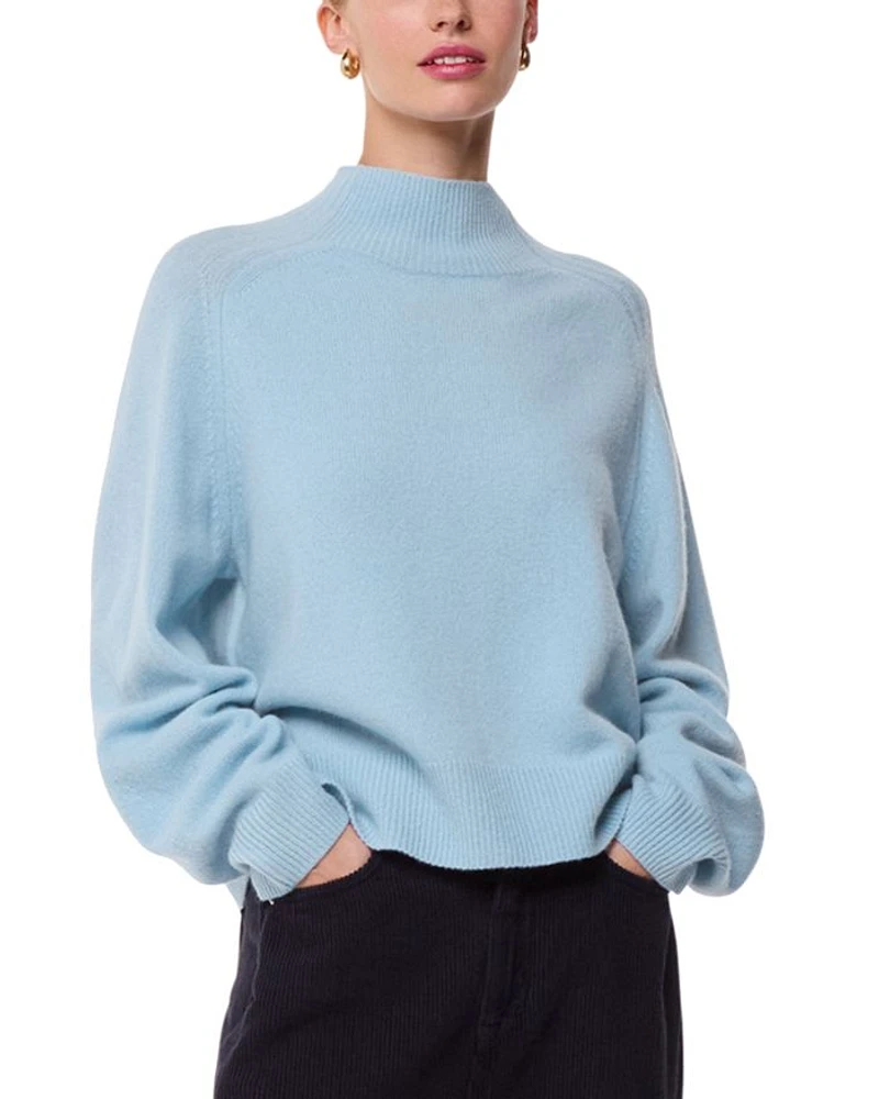 Wool Funnel Neck Knit Sweater