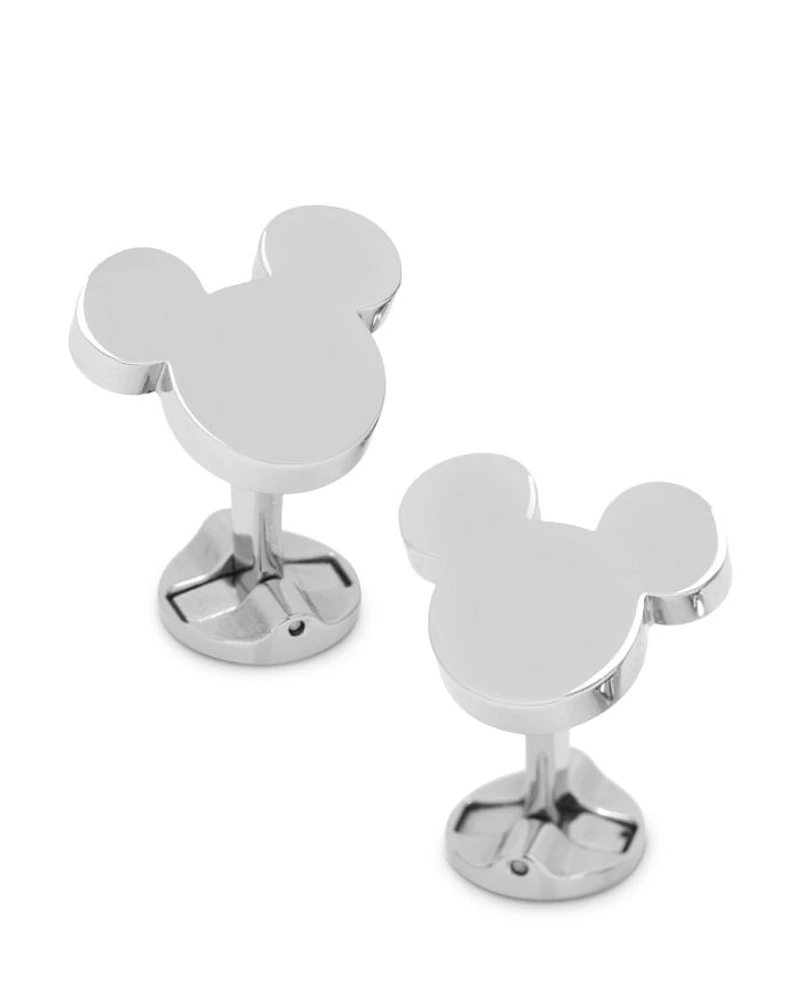 Mickey Mouse Silhouette Stainless Steel Cufflinks