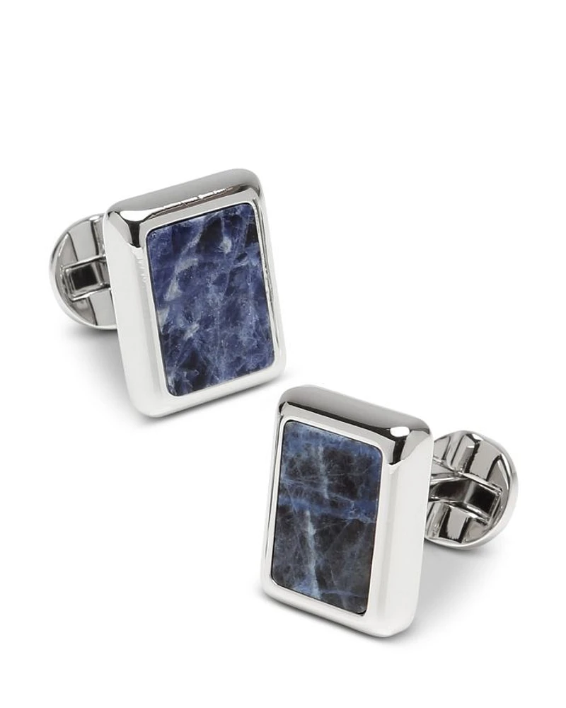 Silver and Sodalite JFK Presidential Cufflinks