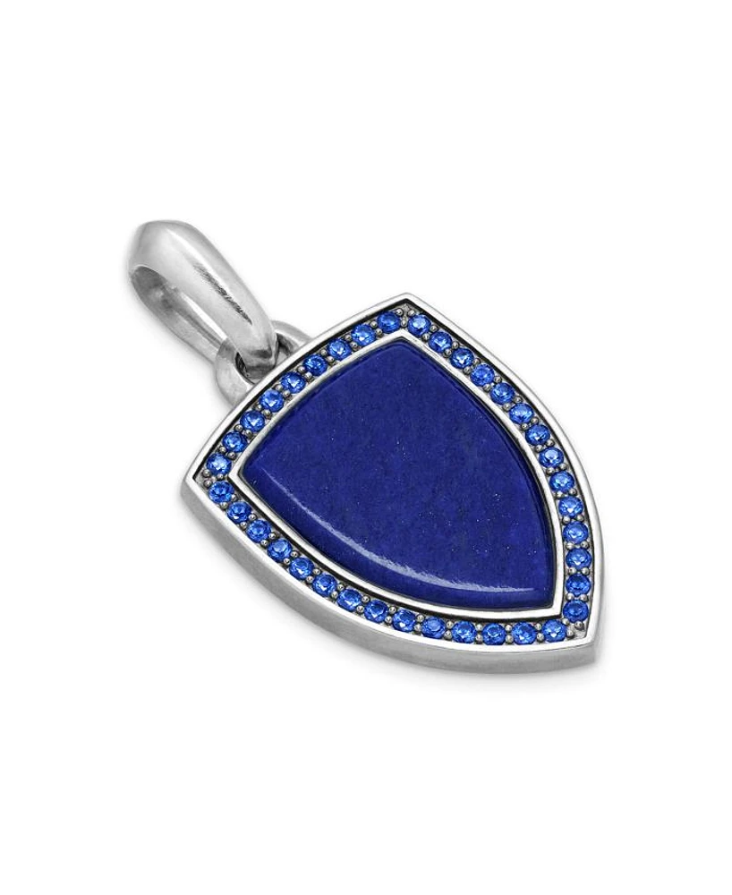 Shield Amulet with Lapis Lazuli and Pavé Sapphires