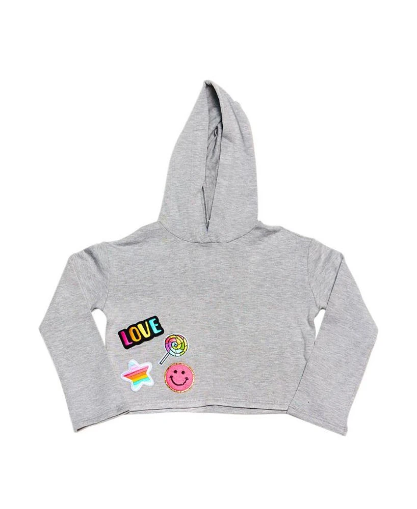 Girls' Butter Fleece Hooded Crop Sweatshirt - Little Kid
