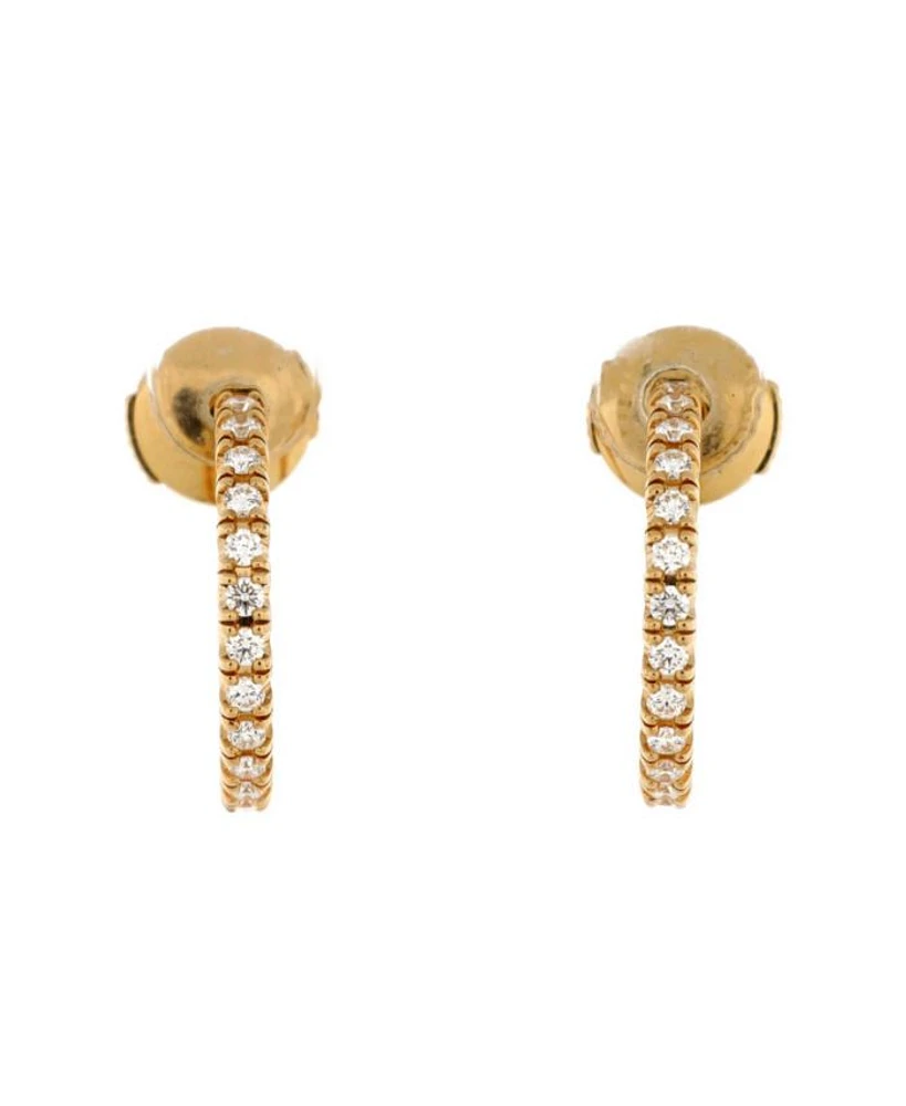 Small Etincelle de Cartier Hoops Earrings 18K Gold and Diamonds