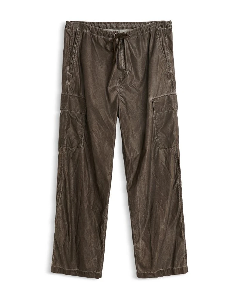 Washed Straight Fit Drawstring Pants
