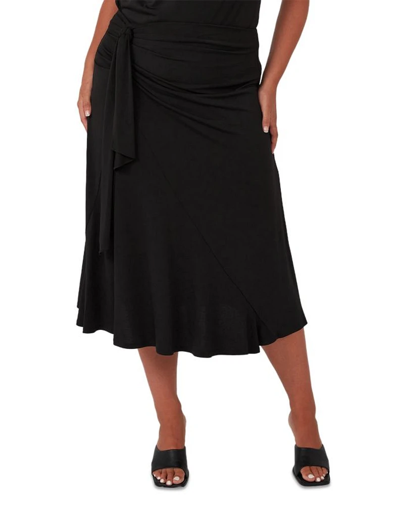 Plus Octavia Faux Wrap Skirt