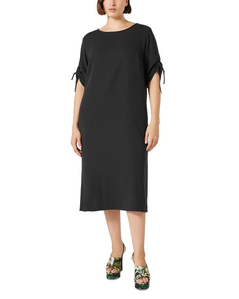 2A Uscita Geode Drawstring Sleeve Midi Dress
