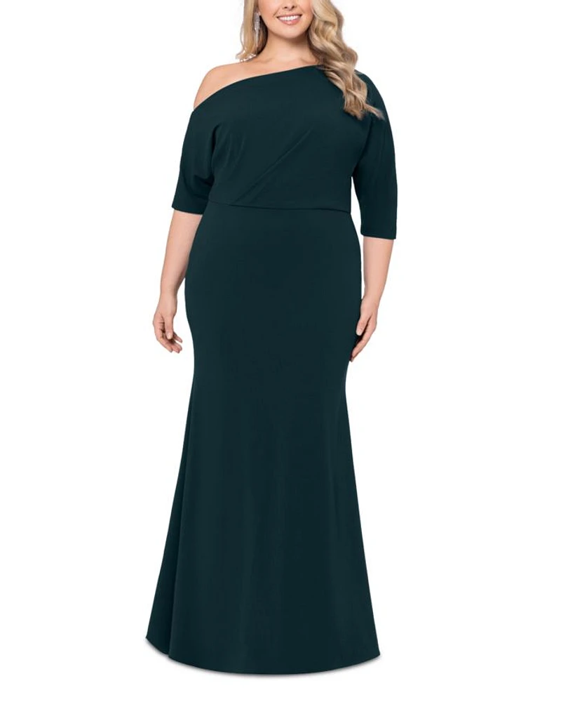 Plus One Shoulder Gown