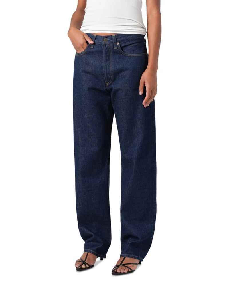 Kelly High Rise Straight Leg Jeans Rinse