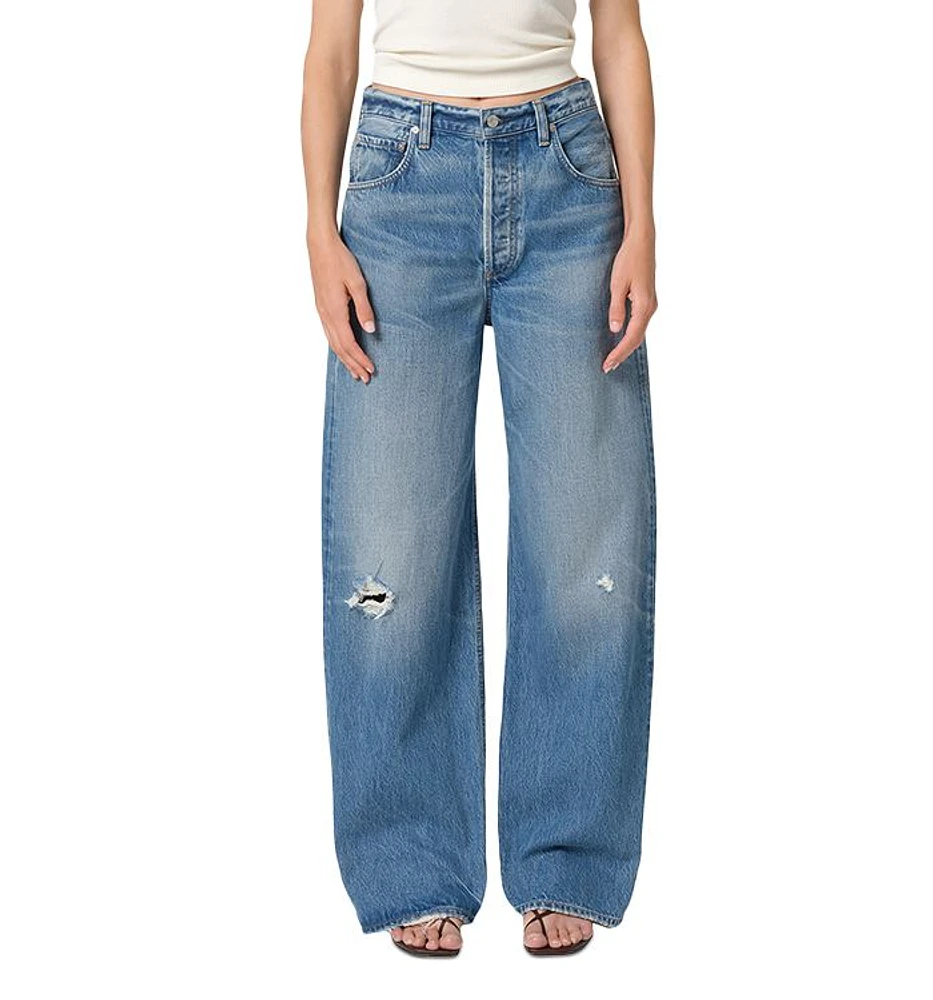Ayla High Rise Baggy Wide Leg Jeans Solano
