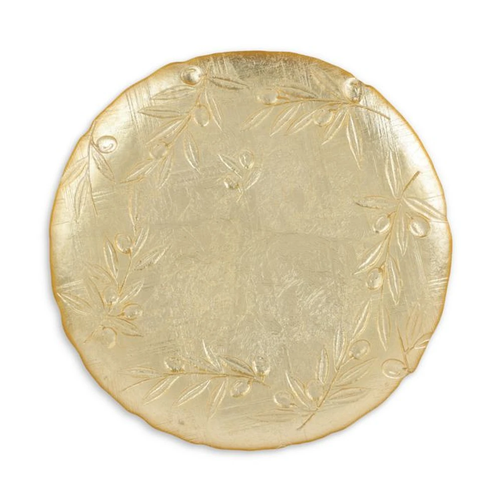 Moon Glass Olive Round Platter