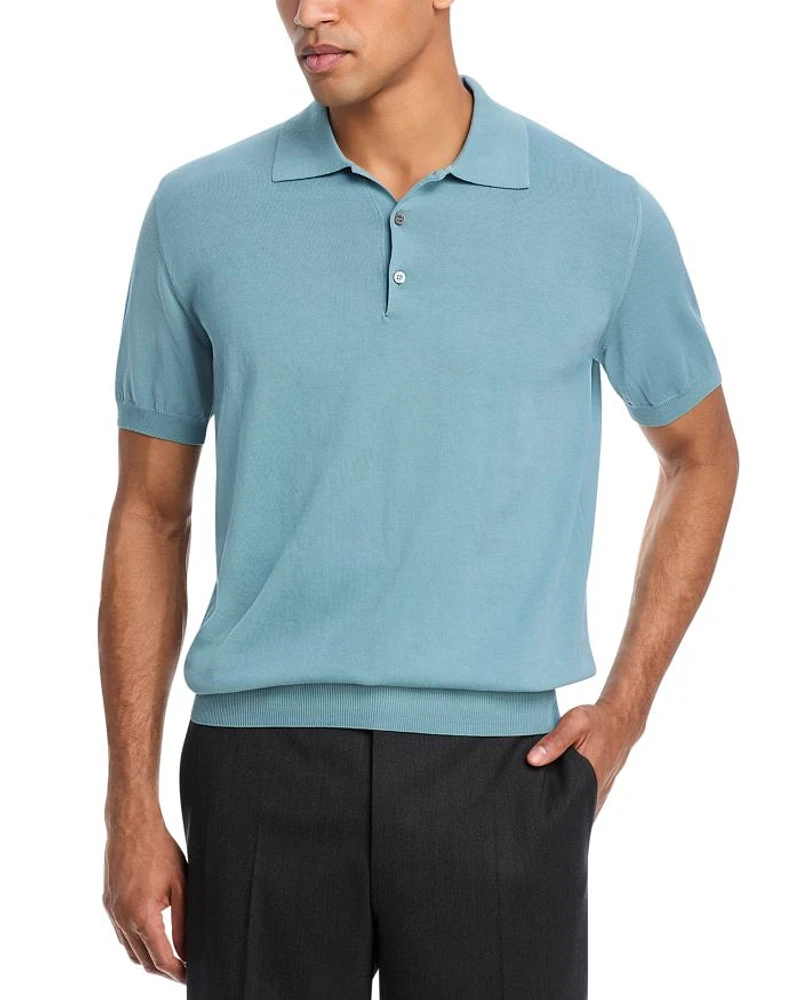 Sea Island Cotton Knitted Polo Shirt