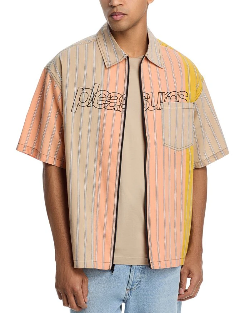 Garner Regular Fit Zip Front Short Sleeve Shirt
