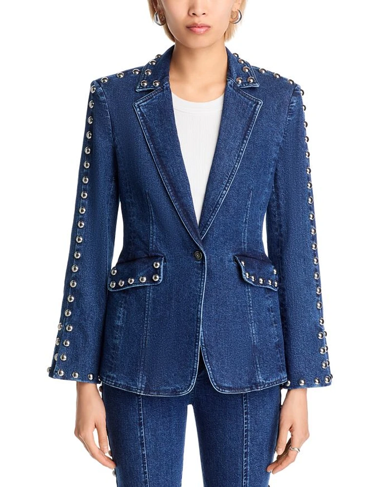 Studded Denim Milly Blazer