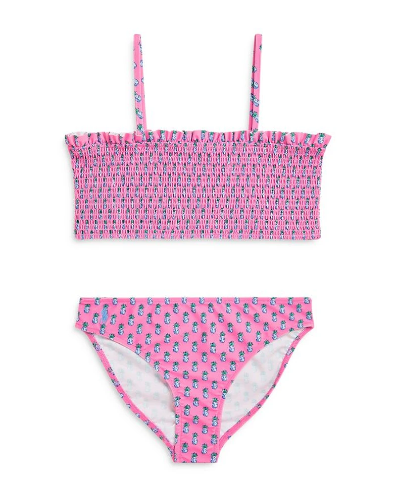 Girls' Pineapple Print Two Piece Swimsuit - Big Kid