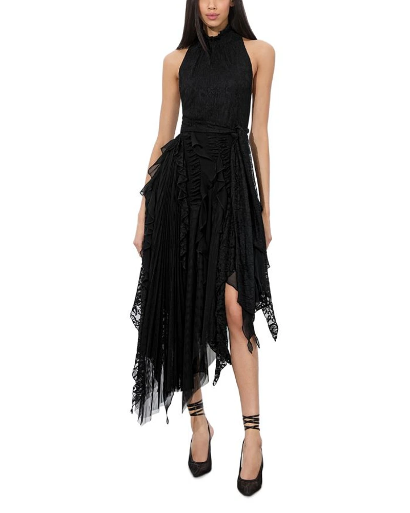 Marzita Lace Asymmetrical Hem Dress