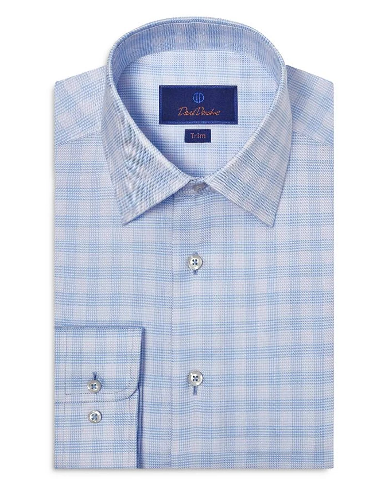 Trim Fit Twill Check Dress Shirt
