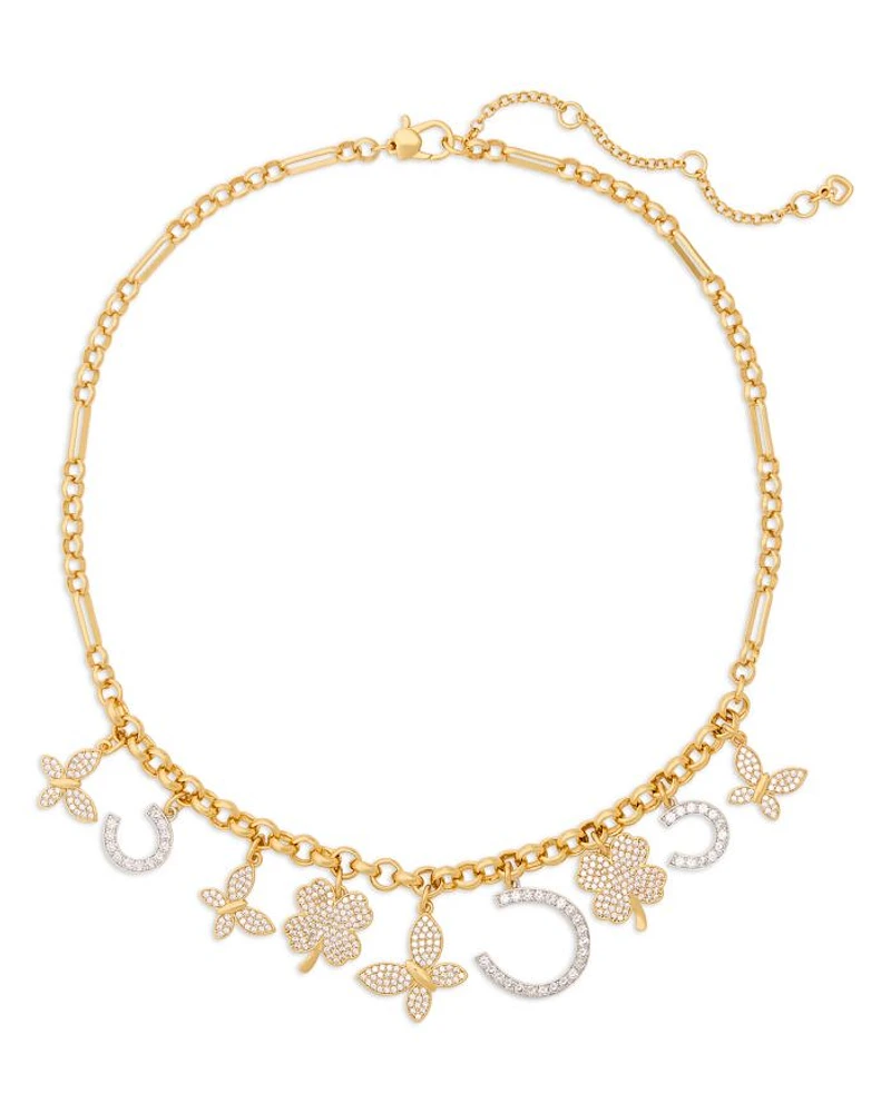 Lucky Charm Statement Necklace, 16"