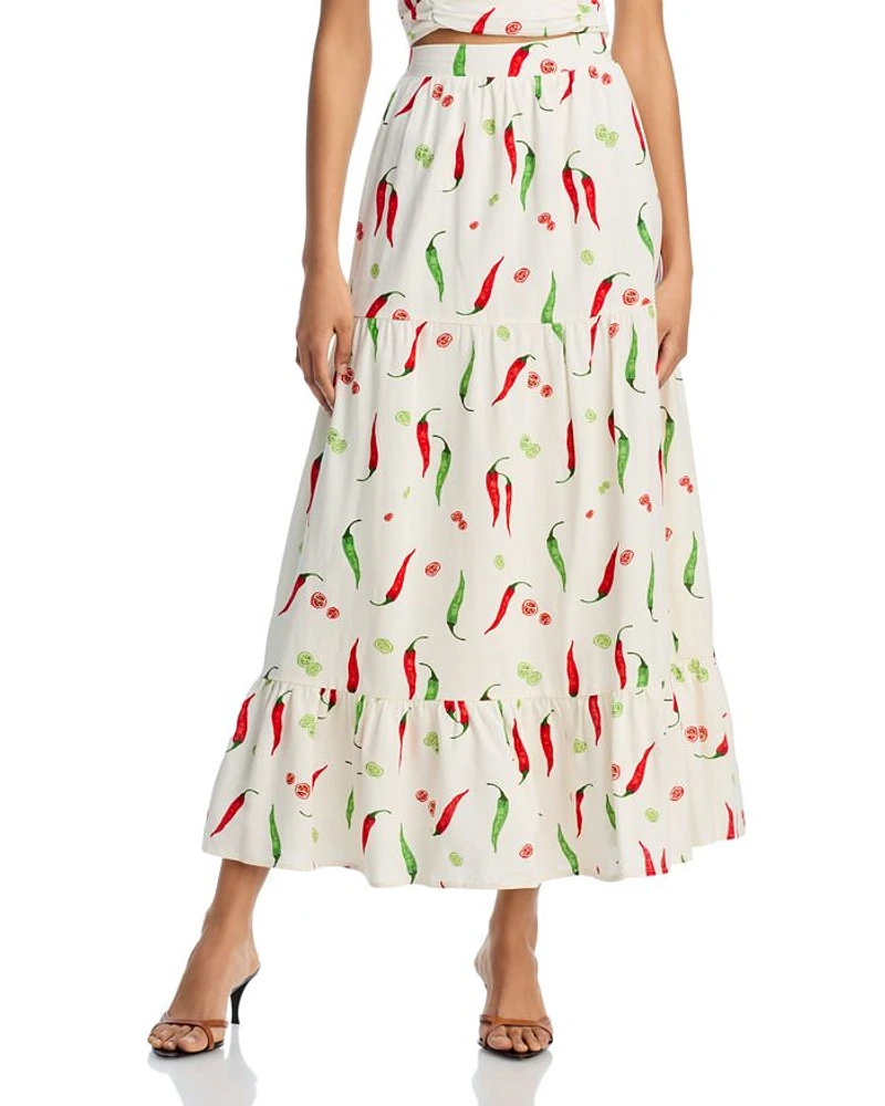 Chili Pepper Midi Skirt - Exclusive
