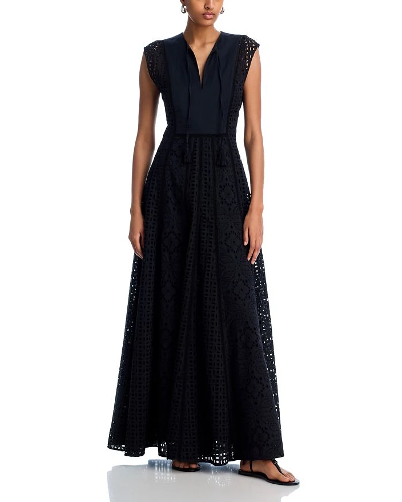 Alina Eyelet Maxi Dress