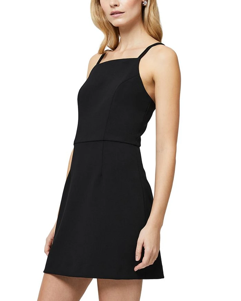 Whisper Straight Neck Mini Dress