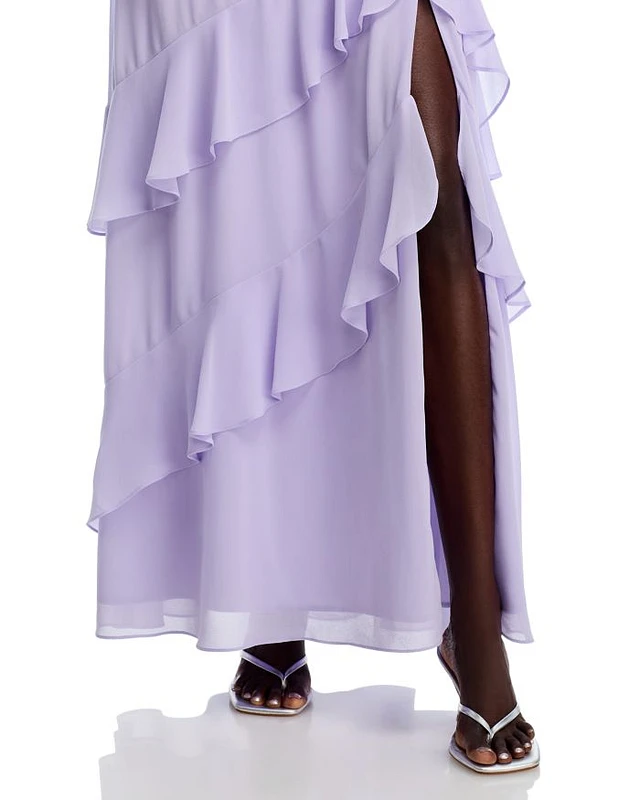 AQUA Chiffon Tiered Ruffled Dress - Exclusive | Mission Valley