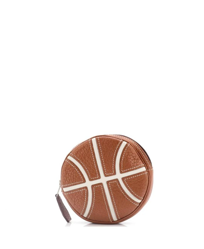 Basketball Change Purse Leather