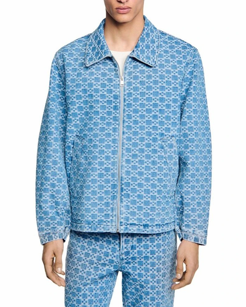 Square Cross Denim Jacket