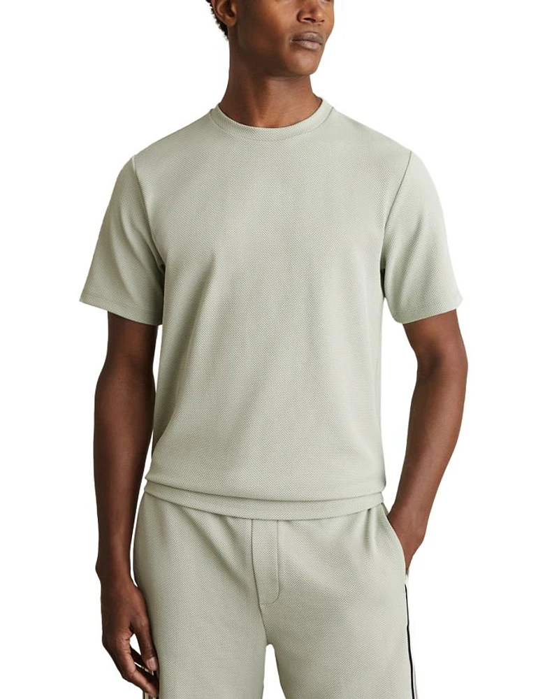 Short Sleeve Waffle Knit Tee