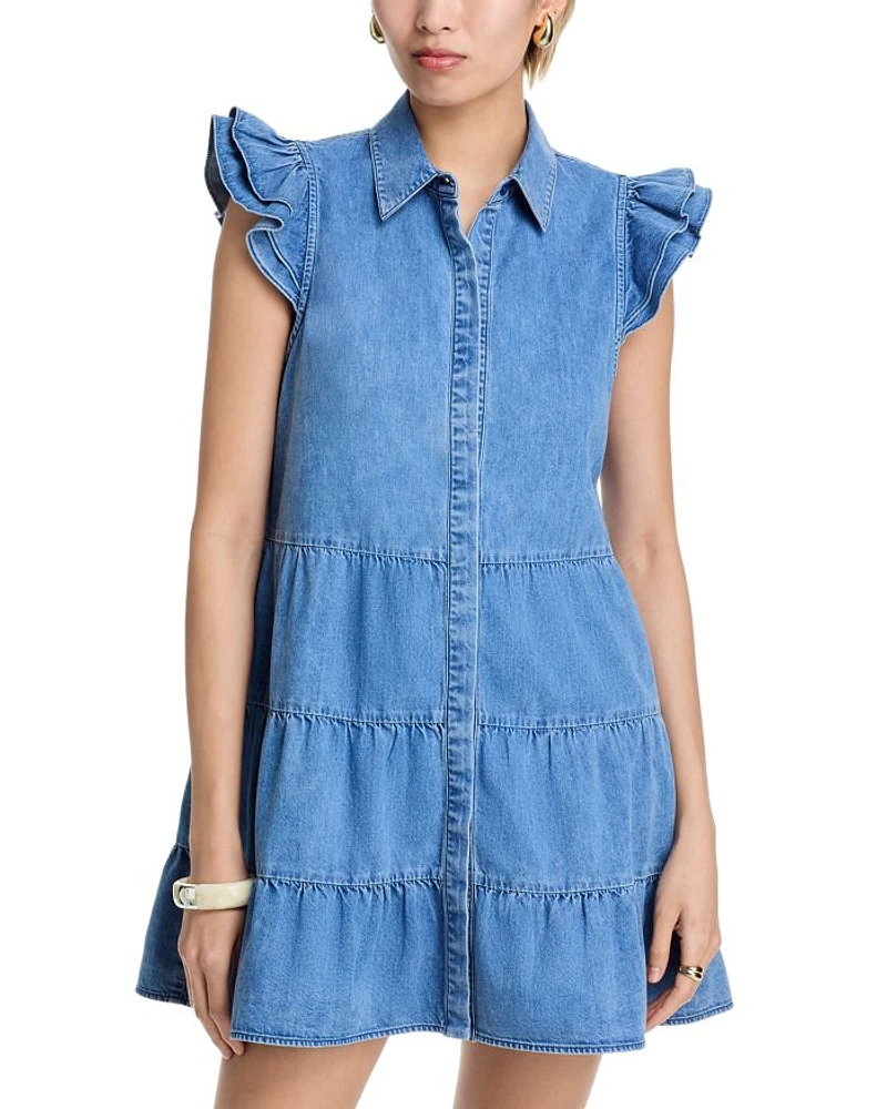 Jem Denim Tiered Mini Dress