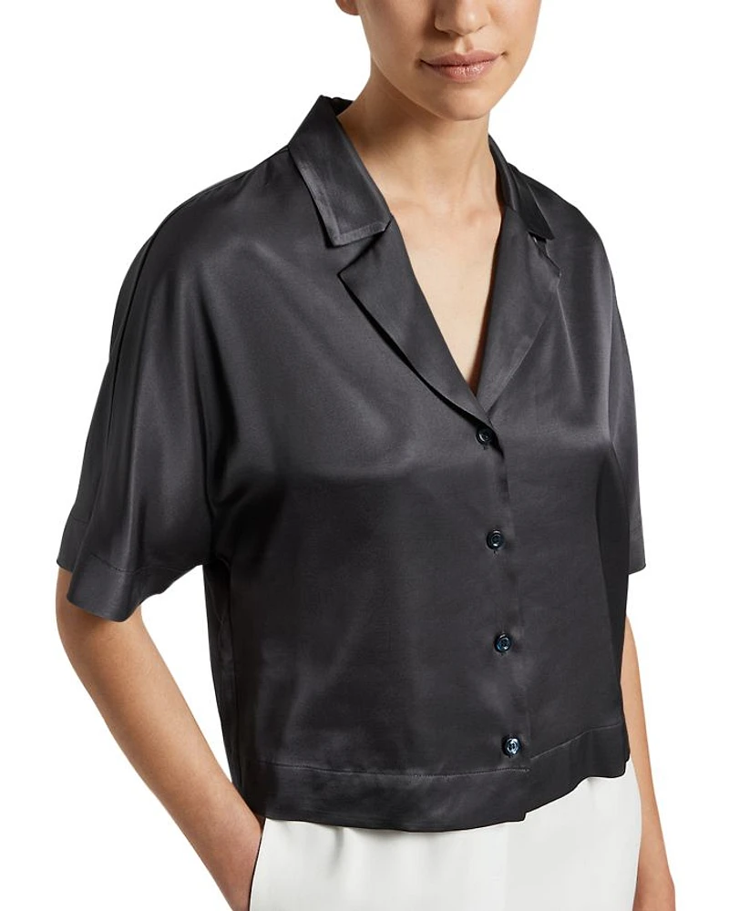 Notch Collar Blouse