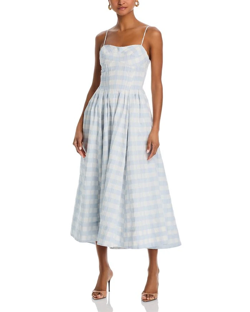 Kittiya Sleeveless Poplin Midi Dress