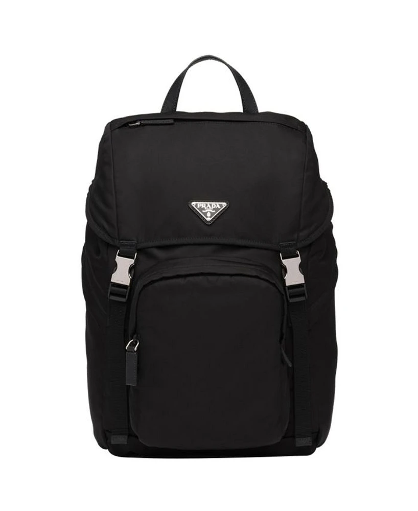 Re-Nylon and Saffiano Leather Backpack