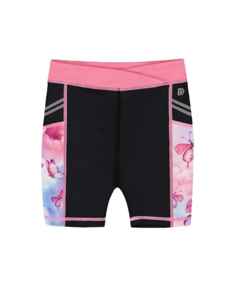 Girls' Printed Athletic Biker Butterflies Short - Big Kid