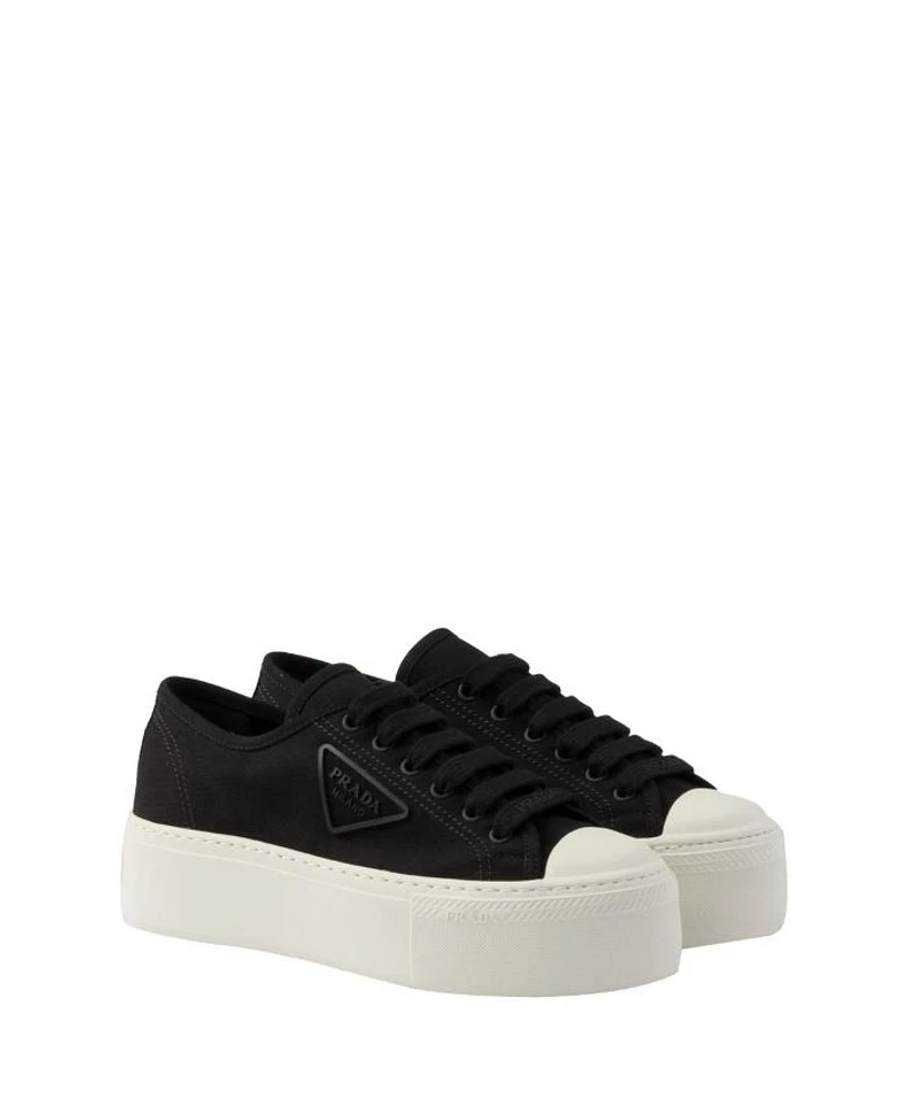 Women's Laced Fabric Sneakers