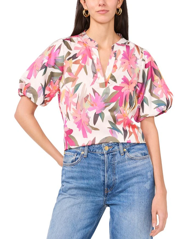 Short Puff Sleeve Top