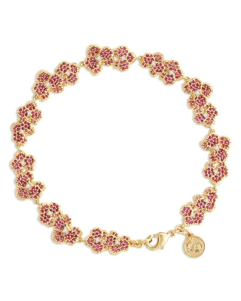 Pavé Orchid Tennis Bracelet