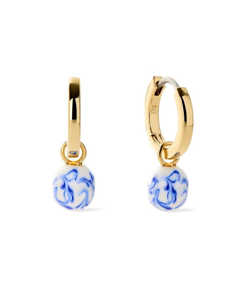 Lainey Marble Gold Drop Earrings