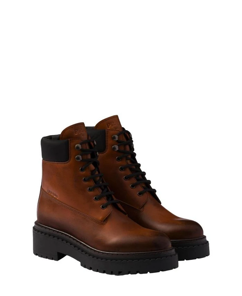 Women's Leather and Re-Nylon Booties