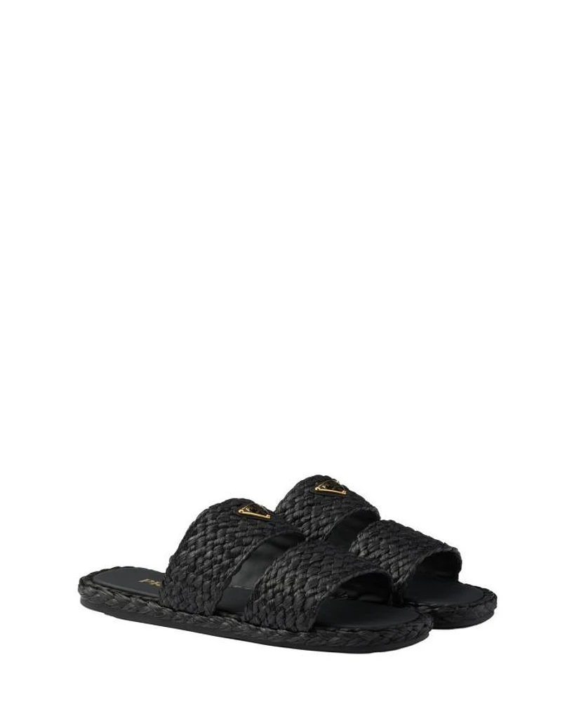 Women's Raffia Slides