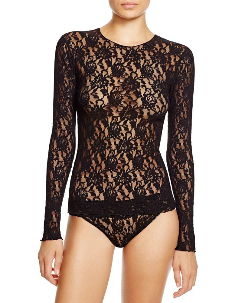 Signature Lace Long Sleeve Top