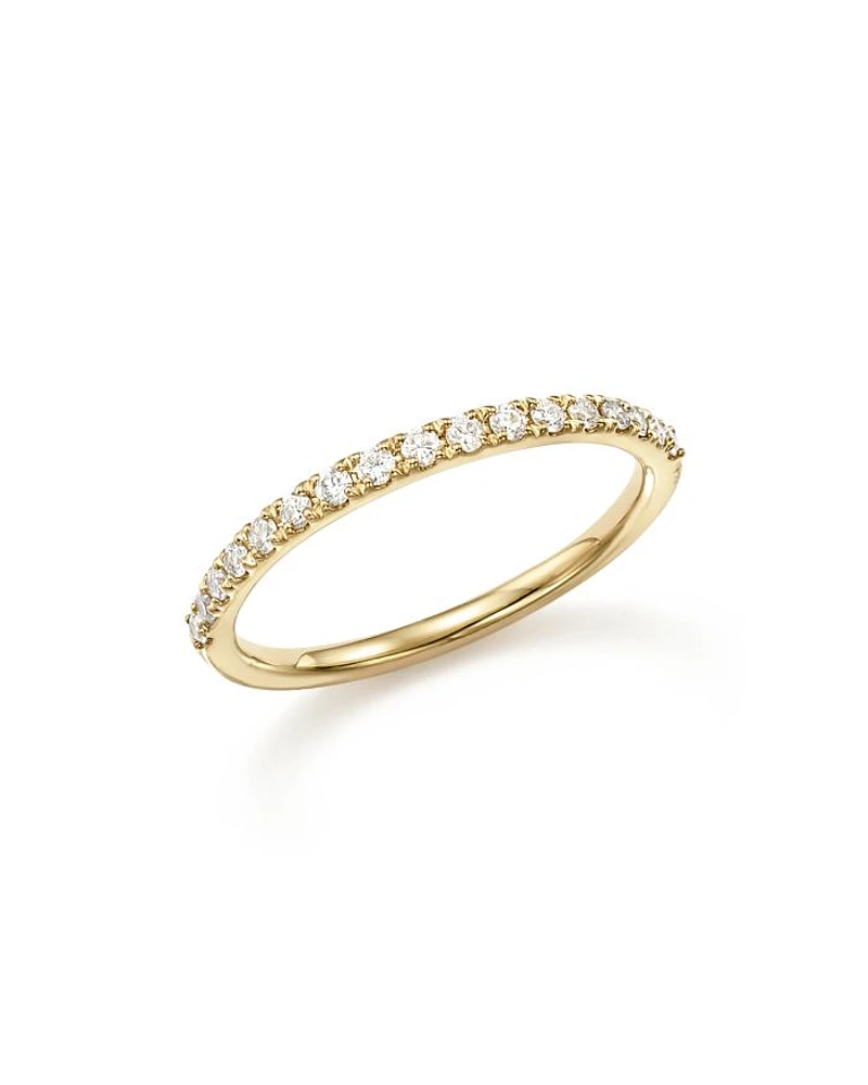 Diamond Micro-Pave Stack Ring in 14K Yellow Gold, .25 tcw - Exclusive