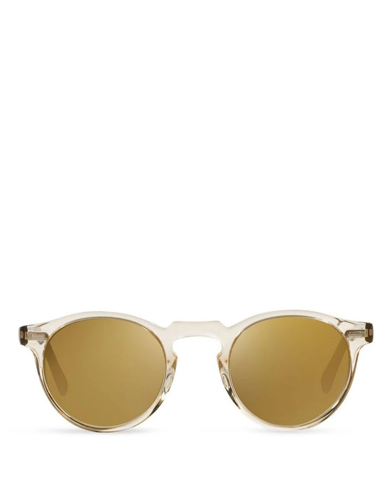 Gregory Peck Mirrored Sunglasses, 47mm