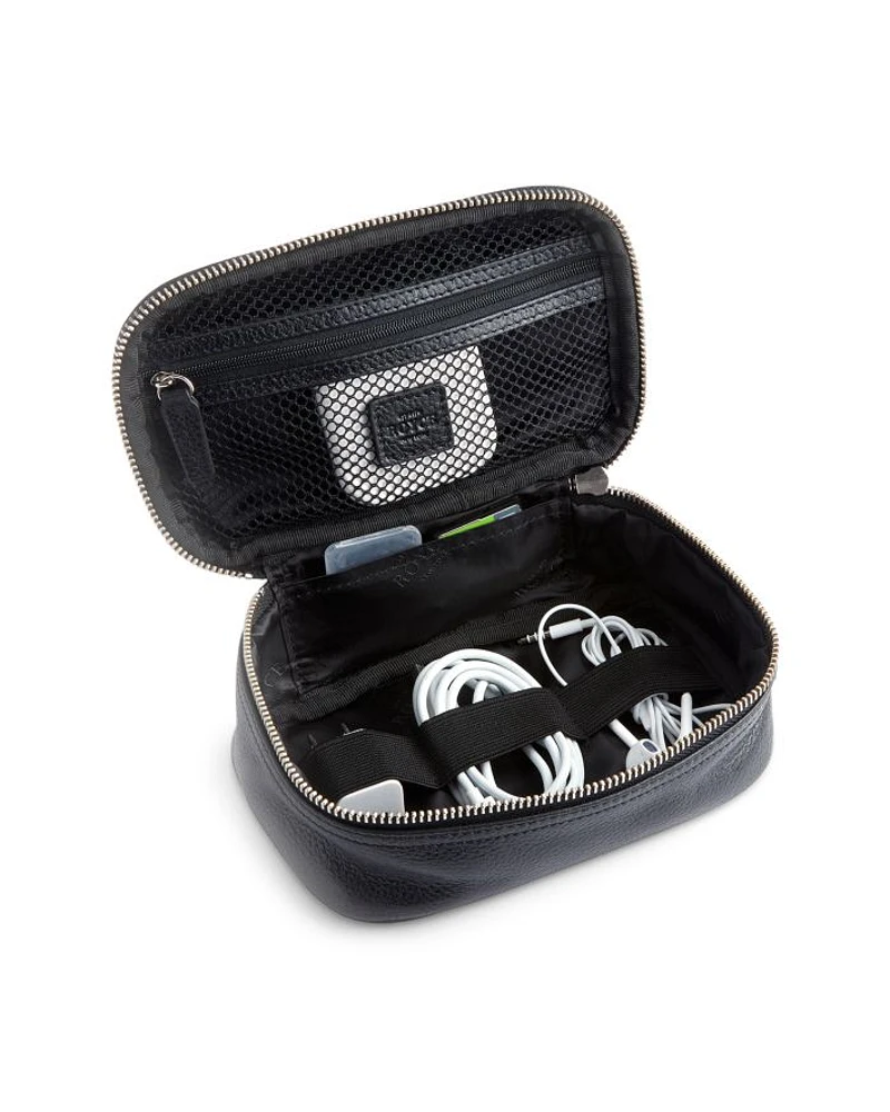 Leather Tech Accessory Travel Storage Case