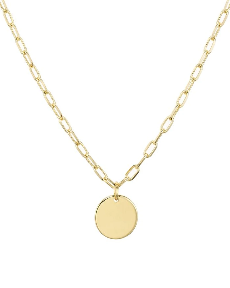Circle Pendant Necklace, 18" - Exclusive