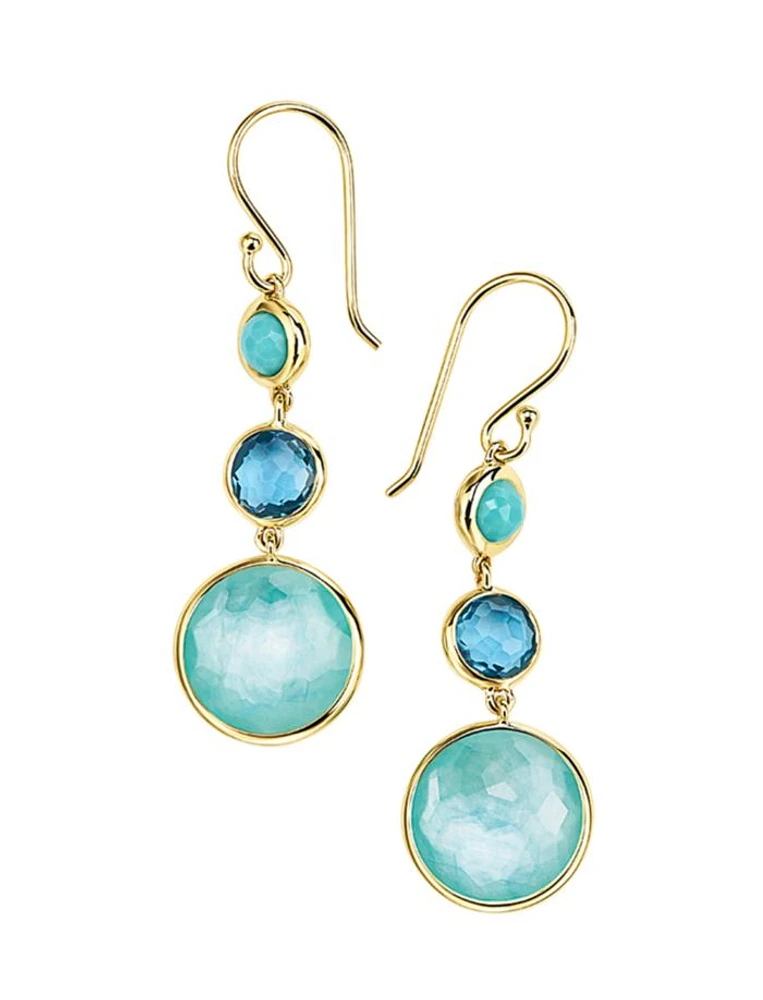 18K Yellow Gold Lollitini Multi-Stone Triple Drop Earrings