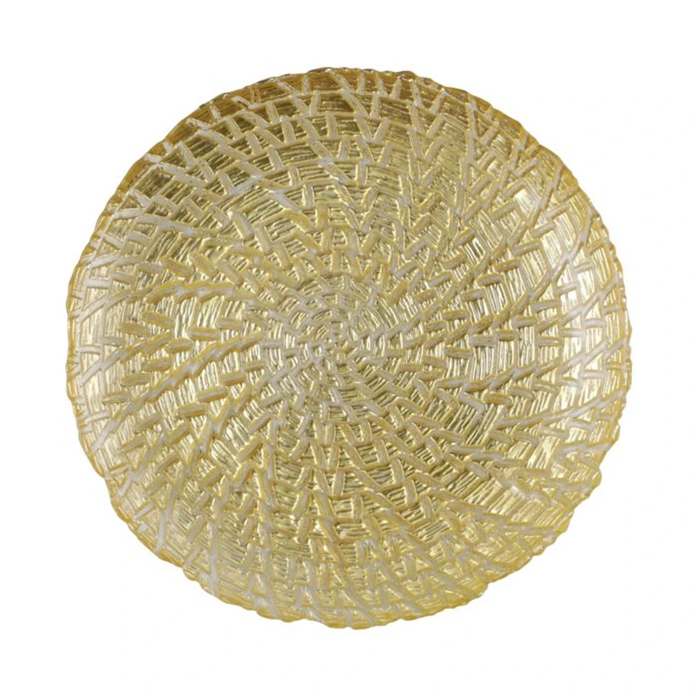 Rufolo Glass Gold Crocodile Salad Plate