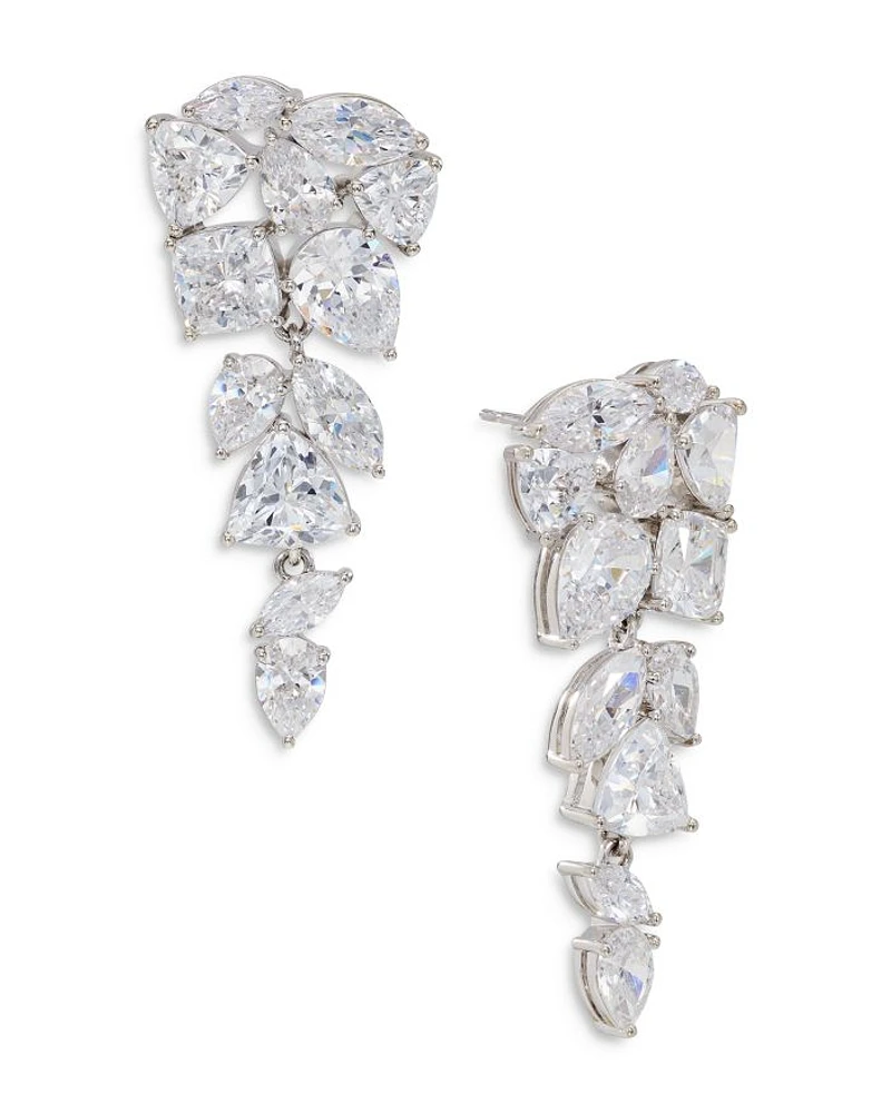 Deluxe Cluster Drop Earrings