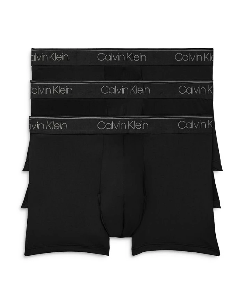 Microfiber Stretch Wicking Low Rise Boxer Briefs, Pack of 3