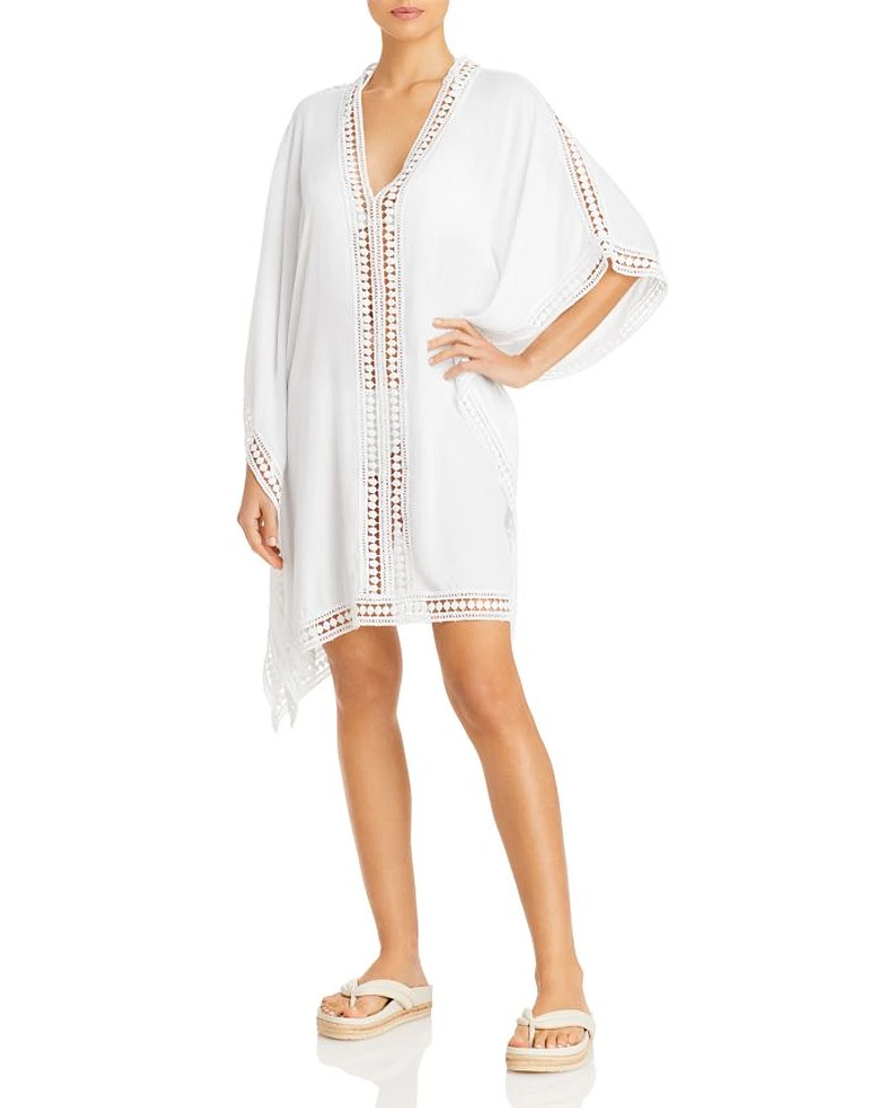 Lace Trim Tunic Swim Cover-Up - Exclusive